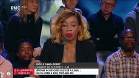 Blessure à l’œil de #JeromeRodrigues - "@NunezLaurent, aurait dû attendre l'enquête avant de s'exprimer en faveur des policiers. C'est une irresponsabilité totale !" @joelle_dago  #GGRMC 