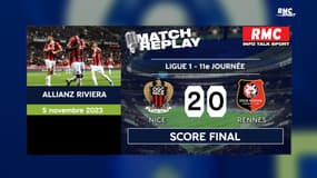 Nice 2-0 Rennes : Les Aiglons toujours leaders, le goal replay RMC
