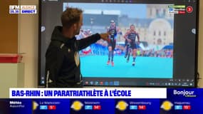Bas-Rhin: des écoliers rencontrent Jules Ribstein, paratriathlète champion du monde