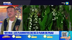 Nice: Alexandre Marche, fleuriste, défend le travail le 1er mai