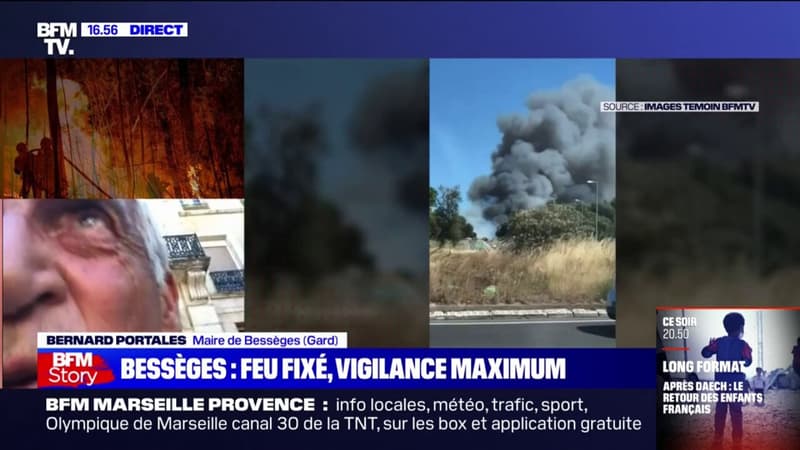 Incendie dans le Gard: les habitants de Bessèges qui avaient été évacués ont 