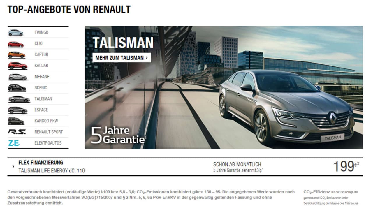 Renault propose une offre spéciale sur sa grande berline haut de gamme à seulement 199 euros par mois, ce qui revient à brader le modèle à peine commercialisé.