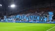 Des supporters de l'Olympique de Marseille déploient une banderole annonçant "Lutter et Vaincre" pendant le huitième aller de Ligue Europa contre Villarealle 7 mars 2024 au stade Vélodrome à Marseille