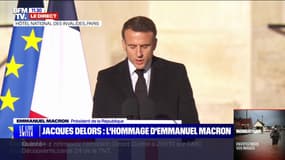 Hommage à Jacques Delors: Emmanuel Macron salue son "intuition visionnaire"