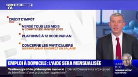Emploi à domicile: le crédit d'impôt mensualisé à partir de janvier 2022