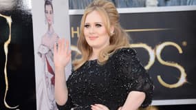 La chanteuse Adele lors de son arrivée à la cérémonie des Oscars en février 2013