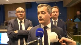 Gérald Darmanin à la préfecture de police de Paris, le 23 mars 2023.