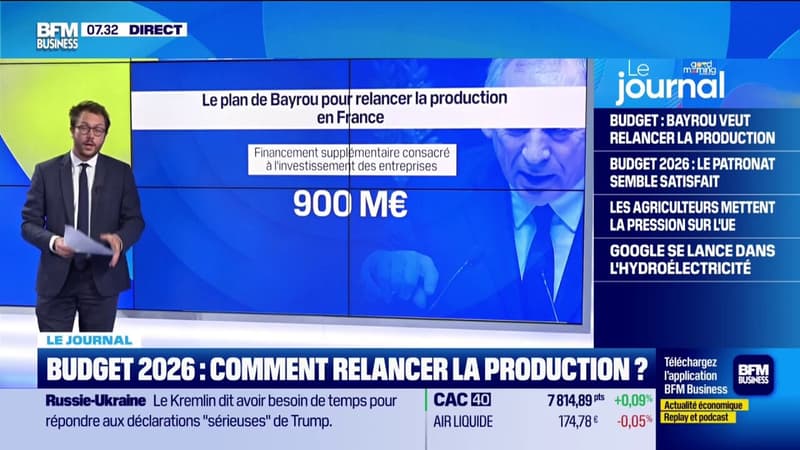 Budget 2026 : comment relancer la production ?
