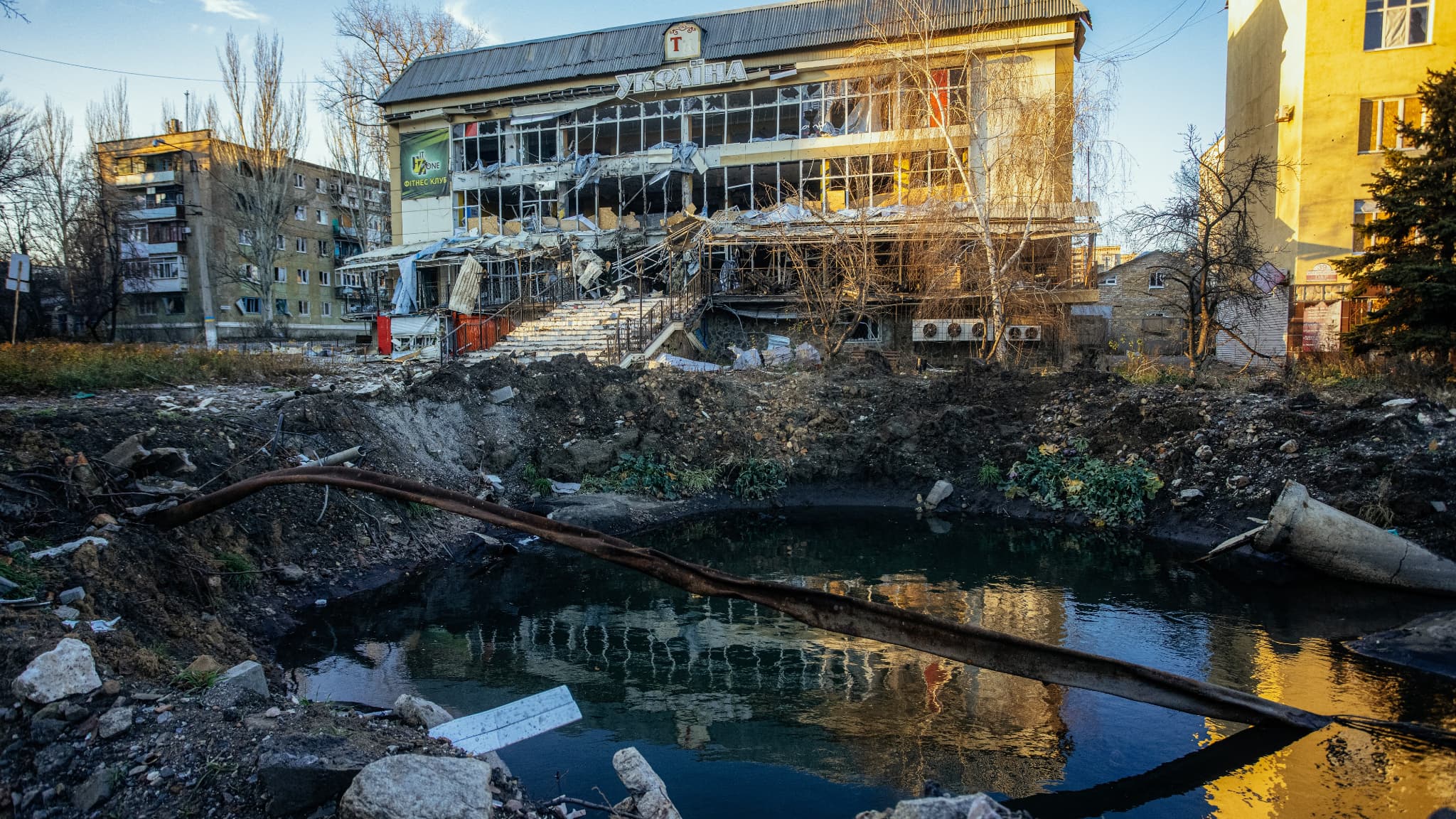 Un immeuble détruit à Bakhmout, en Ukraine, le 29 novembre 2022