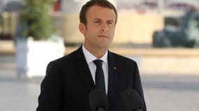Emmanuel Macron à Nice, le 14 juillet 2017.