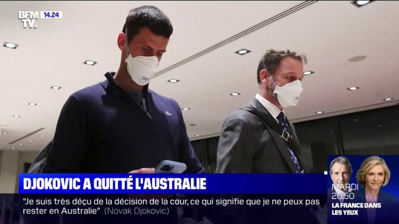 Novak Djokovic, dont le visa a été annulé, a quitté l'Australie