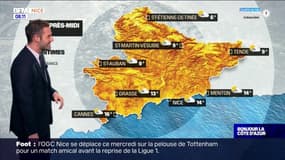 Météo Côte d’Azur: quelques éclaircies et des températures de saison ce mercredi, 14°C à Nice