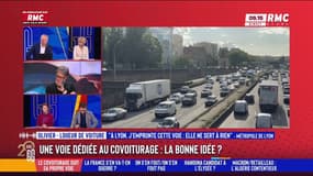 Voie dédiée au covoiturage : "Le matin, je perds une heure parce que la voie est vide", assure un lyonnais