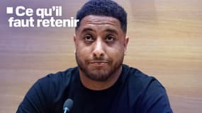 L'influenceur franco-algérien Nasser Sari plus connu sous le nom de Nasdas attend avant son audition devant la commission parlementaire sur les effets psychologiques de TikTok sur les mineurs à l'Assemblée nationale à Paris, le 10 juin 2025.
