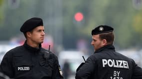 Deux policiers en faction à Munich, le 22 juillet 2016.