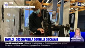 Calais: les demandeurs d'emploi découvrent la dentelle