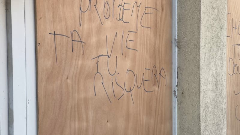 Tags menaçant Grégory Doucet, maire de Lyon, découverts le lundi 13 janvier