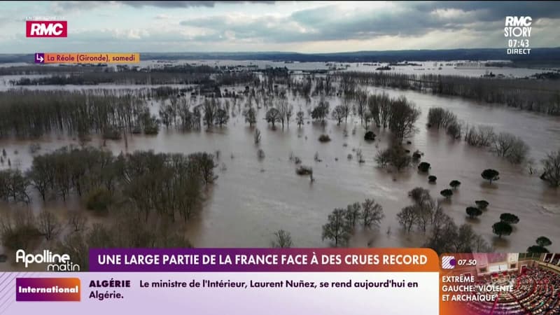Une large partie de la France face aux crues record