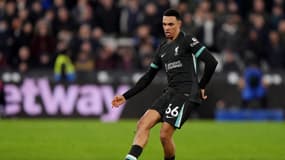 Trent Alexander-Arnold lors du match West Ham-Liverpool (0-5, Premier League), le 29 décembre 2024