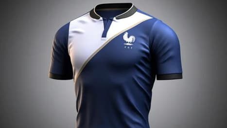 Le maillot de la France pour l'Euro tel qu'imaginé par une IA en février 2024