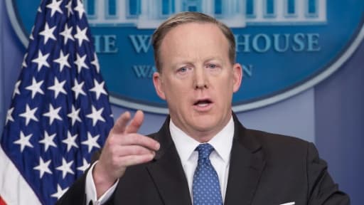 Le porte-parole de la Maison Blanche, Sean Spicer, le 3 avril 2017 à Washington