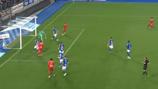 Le but annulé de Barcola pour l'OL contre Strasbourg Le but annulé de Barcola pour l'OL contre Strasbourg