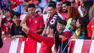 Céline Dept lors du match amical Portugal-Nigéria, le 10 juin 2026.