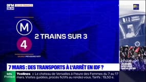 Grève du 7 mars: à quoi s'attendre dans les transports en commun franciliens