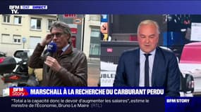 Alain Marschall a trouvé une station-service ouverte, mais 75 voitures attendent de pouvoir faire le plein