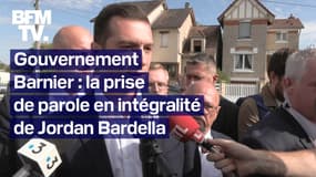 "M. Barnier est un Premier ministre sous surveillance démocratique": la prise de parole de Jordan Bardella 