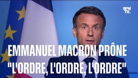  Depuis Nouméa, Emmanuel Macron a prôné "l'ordre, l'ordre, l'ordre" 