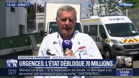 70 millions d'euros débloqués pour les urgences: pour Christophe Prudhomme, "c'est un premier geste mais on est loin du compte"