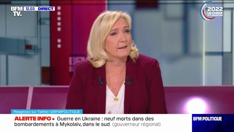Pour Marine Le Pen, l'annonce d'une remise de 15 centimes par litre d'essence est 