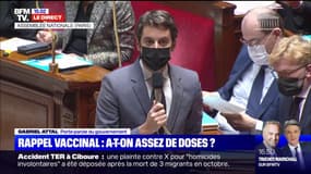 Gabriel Attal: 15 millions de Français supplémentaires "vont recevoir une dose de rappel de vaccin d'ici à début janvier"