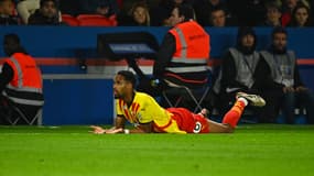 L'attaquant français Rémy Labeau-Lascary avec le RC Lens face au Paris Saint-Germain, le 2 novembre 2024