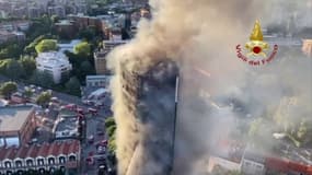 Un immeuble de 20 étages ravagé par un incendie à Milan