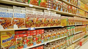 Le rayon céréales d'un supermarché (photo d'illustration).