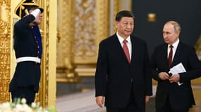 Vladimir Poutine et Xi Jinping au Kremlin à Moscou, le 21 mars 2023.