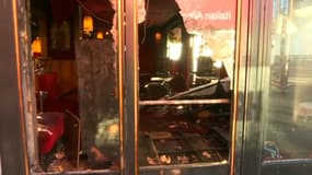 L'intérieur du restaurant La Rotonde ravagé ce matin par un incendie.