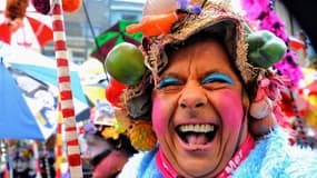 Un carnavalier à Dunkerque le 1er mars 2014.