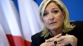 Marine Le Pen au quartier général du FN le 25 juin.
