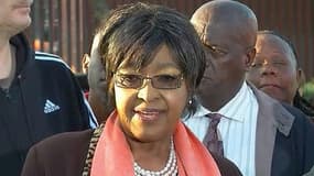 Winnie Madikizela-Mandela a improvisé un point presse à Soweto, vendredi.