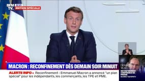 Covid-19: Emmanuel Macron annonce un reconfinement national jusqu'au 1er décembre au moins