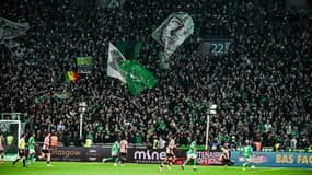 Les supporters de Saint-Etienne lors du match face au PSG (1-6, L1), le 29 mars 2025