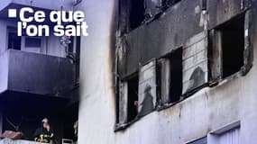 Un pompier qui sécurise un appartement après un incendie mortel à Reims le 6 juin 2025
