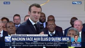 Emmanuel Macron est face aux élus d'outre-mer