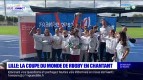 Des collégiens de Lille se préparent avant la Coupe du monde de rugby