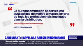 Carburant: l'appel à la raison en Normandie 
