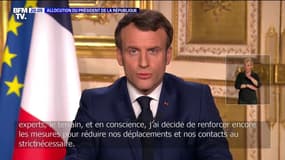 Emmanuel Macron: "Dès demain midi et pour quinze jours au moins, les déplacements seront fortement réduits"