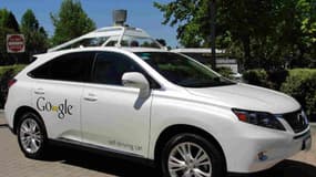 Une voiture sans conducteur de Google a Mountain View, en mai 2014.